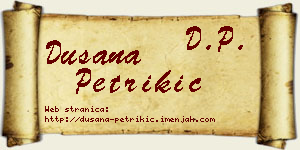 Dušana Petrikić vizit kartica